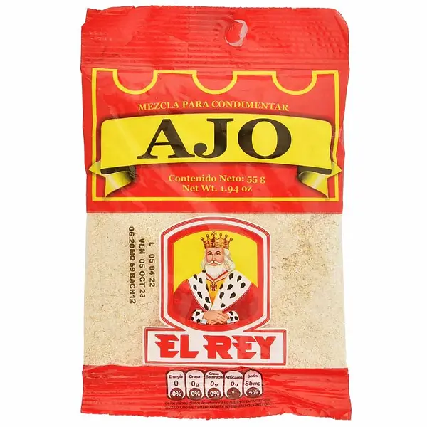 Condimento Ajo El Rey 55gr