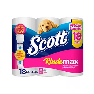 Papel Higienico Scott Rindemax 18un