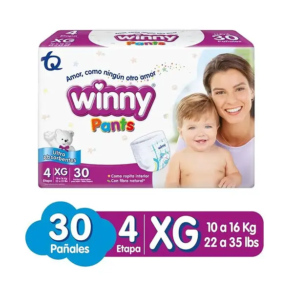 Pañal Winny Pants Etapa 4 30un