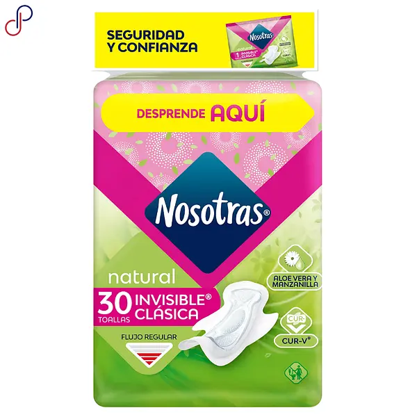 Toallas Higienicas Nosotras Invisible Clasic Tela 30un