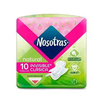 Toallas Higienicas Nosotras Invisible Clasica Tela 10un