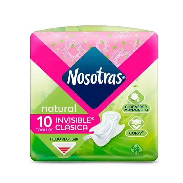 Toallas Higienicas Nosotras Invisible Clasica Tela 10un