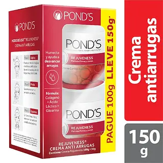 Crema Ponds Rejuveness 100gr+50gr