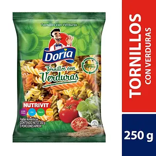 Pasta Doria Tornillos Verdura 250gr