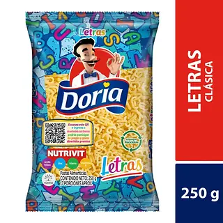 Pasta Doria Letras 250gr