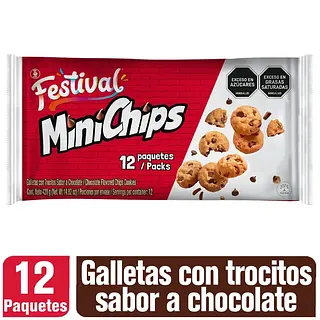 Galleta Minichips Chocolate 12un