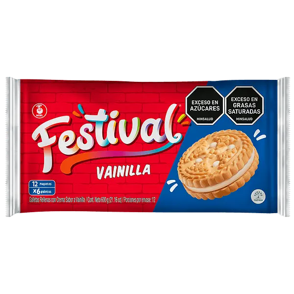 Galleta Festival Vainilla 6x12un