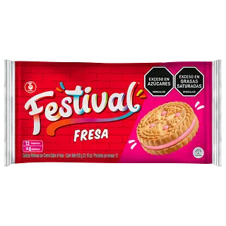 Galleta Festival Fresa 6x12un