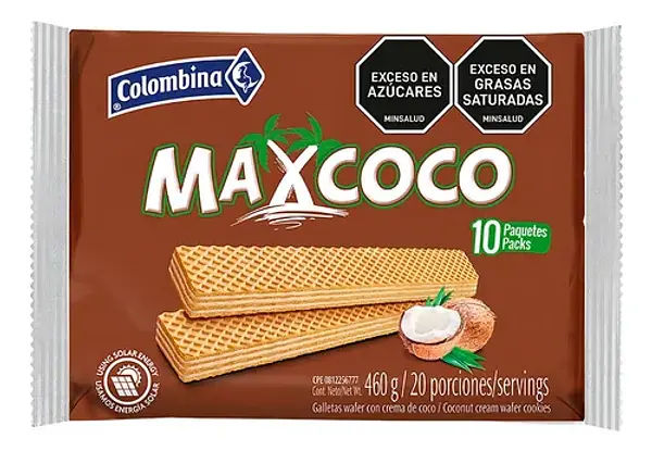Galleta Wafer Maxcoco 10un