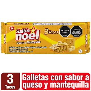 Galleta Saltin Queso Mantequilla 3tacos