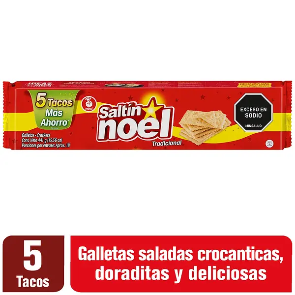 Galleta Saltin Noel 5tacos