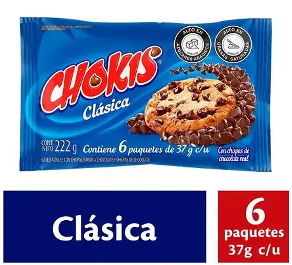 Galleta Chokis Clasica 6unx222gr