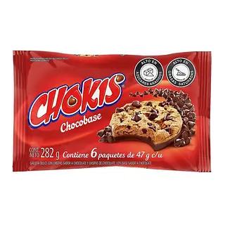 Galleta Chokis Chocobase 6unx282gr