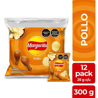 Paquete Papa Margarita Pollo 12unx25gr