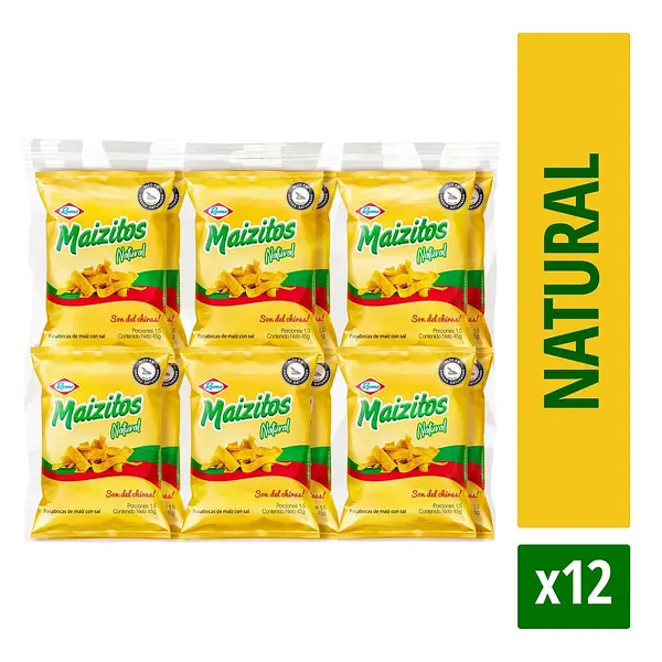 Paquete Maizitos Natural Ramo 12unx45gr