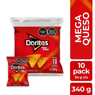 Paquete Doritos 10unx34gr