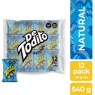 Paquete Detodito Natural 12unx45gr