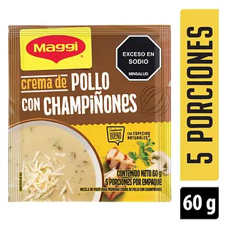 Crema Maggi Pollo Con Champiñones 60gr