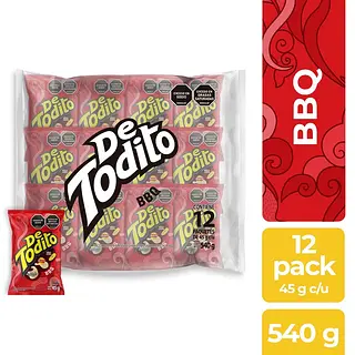 Paquete Detodito Bbq 12unx45gr