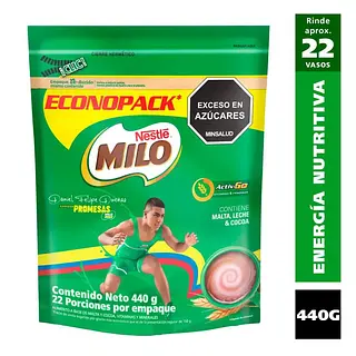 Bebida Achocolatada Milo Doy Pack 440gr