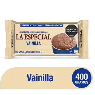 Chocolate Especial Vainilla 400gr
