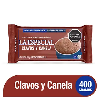 Chocolate Especial Clavos Y Canela 400gr