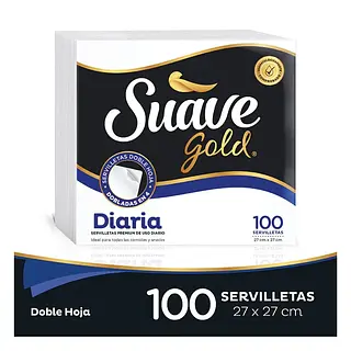 Servilleta Suave Gold 100un