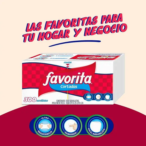 Servilleta Favorita 300un