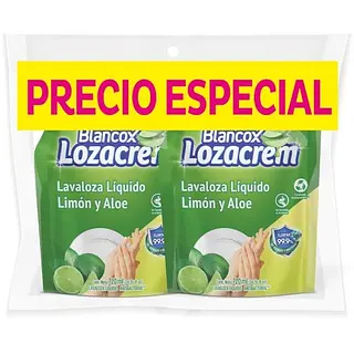 Lavaloza Lozacrem Liquido Limon 2unx720ml