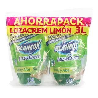 Lavaloza Lozacrem Liquido Limon 2unx1500ml