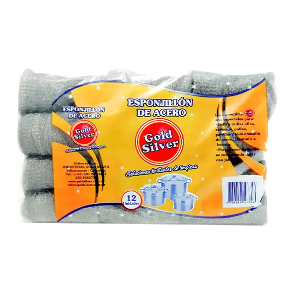 Esponjillon Gold Silver 12Un