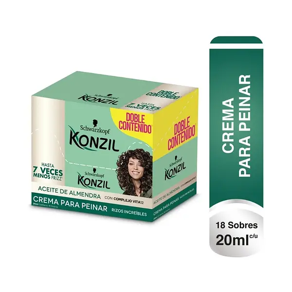 Crema De Peinar Konzil Rizos Almendra 18Unx20Ml