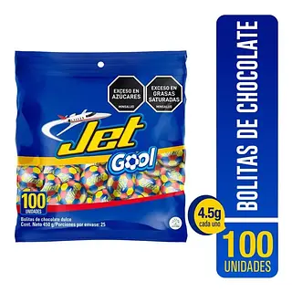 Chocolatina Jet Balones 100Un