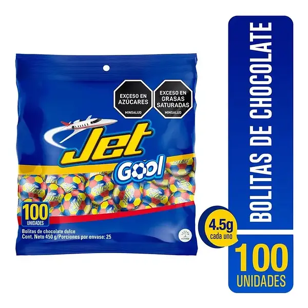Chocolatina Jet Balones 100Un