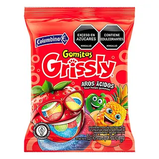 Goma Grissly Aros Acidos 50Un