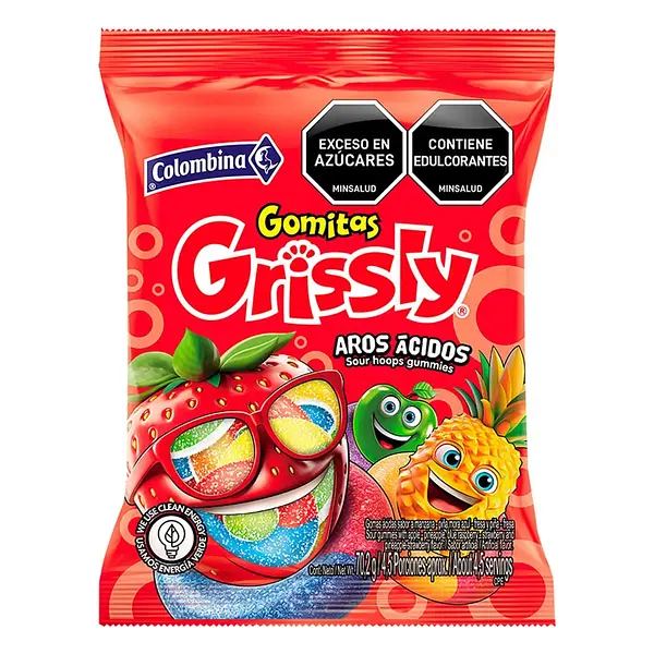 Goma Grissly Aros Acidos 50Un