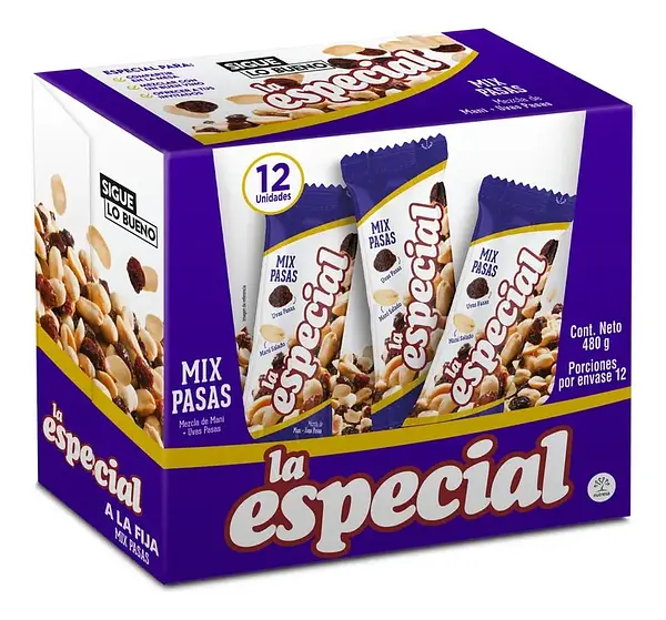 Mani Especial Pasas 12Unx35Gr