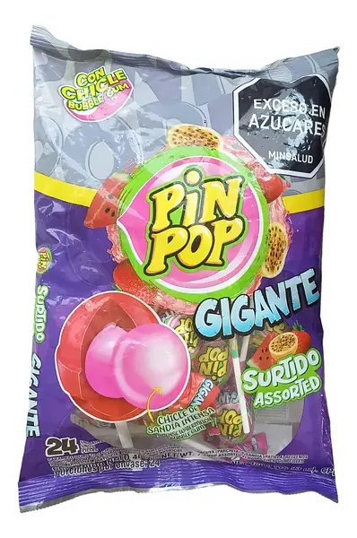 Chupetas Pin Pop Surtida 24Un