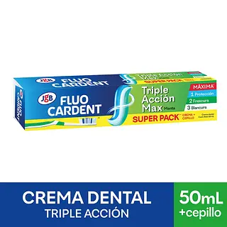 Crema Dental Fluo Cardent Max+Cepillo 50ml