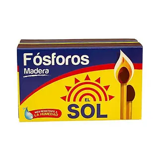 Fosforos El Sol Madera 2Ds