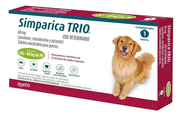 Simparica Trio Tabletas 20-40
