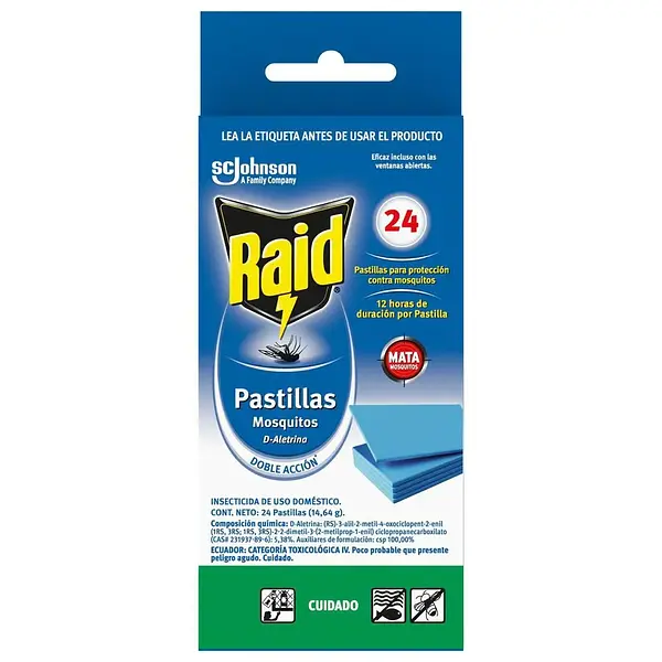 Repelente Pastilla Raid 24Un