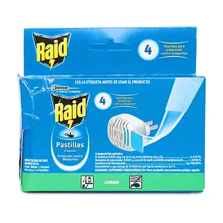 Repelente Pastilla Raid Unidad Electrica +  4 Repuestos