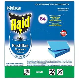 Repelente Pastilla Raid 84Un