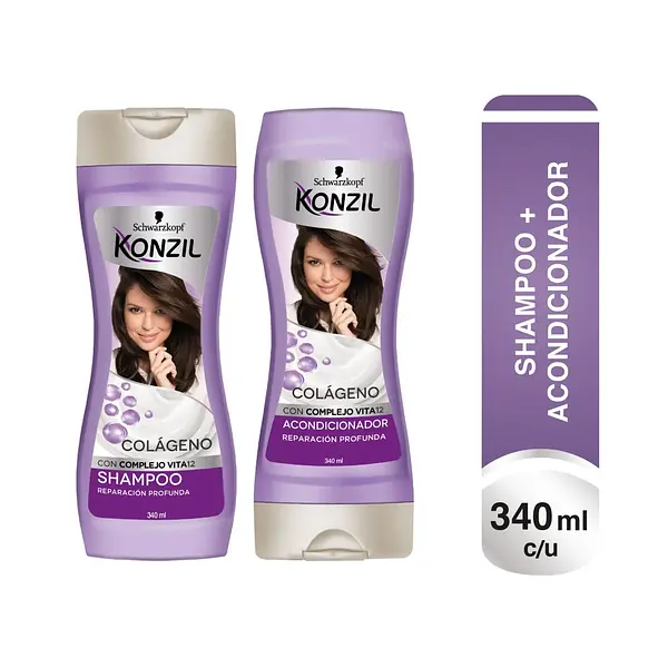 Shampoo+Acondicionador Konzil 340Ml