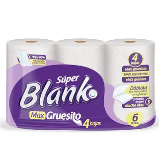 Papel Higienico Super Blanko Max Gruesito 6Un