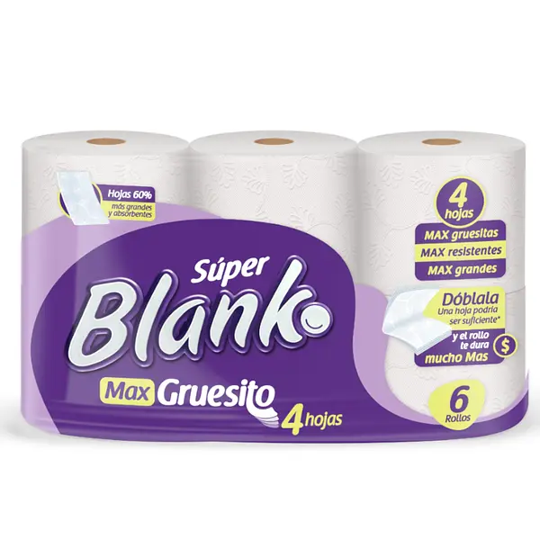 Papel Higienico Super Blanko Max Gruesito 6Un