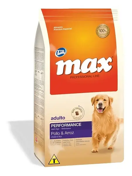 Max Adulto Performance Pollo Y Arroz 2000gr