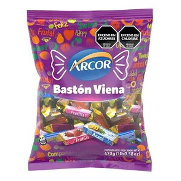Caramelo Arcor Baston Viena 470Gr