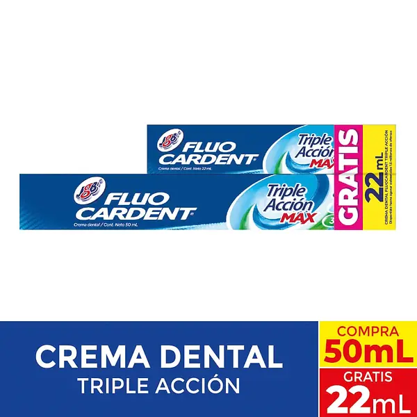 Crema Dental Fluo Cardent 50Ml+22Ml